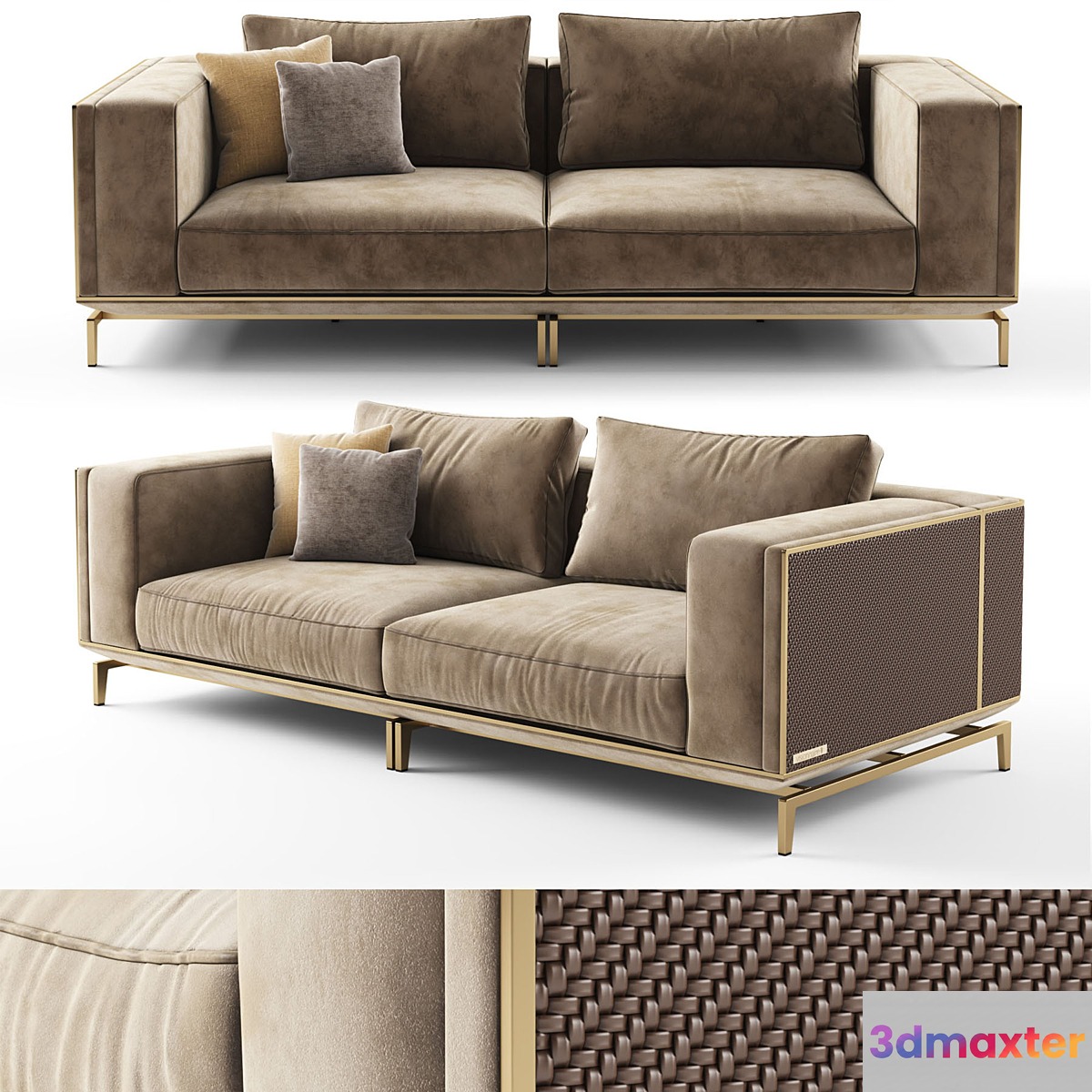 Visionnaire BACKSTAGE 2 seater sofa