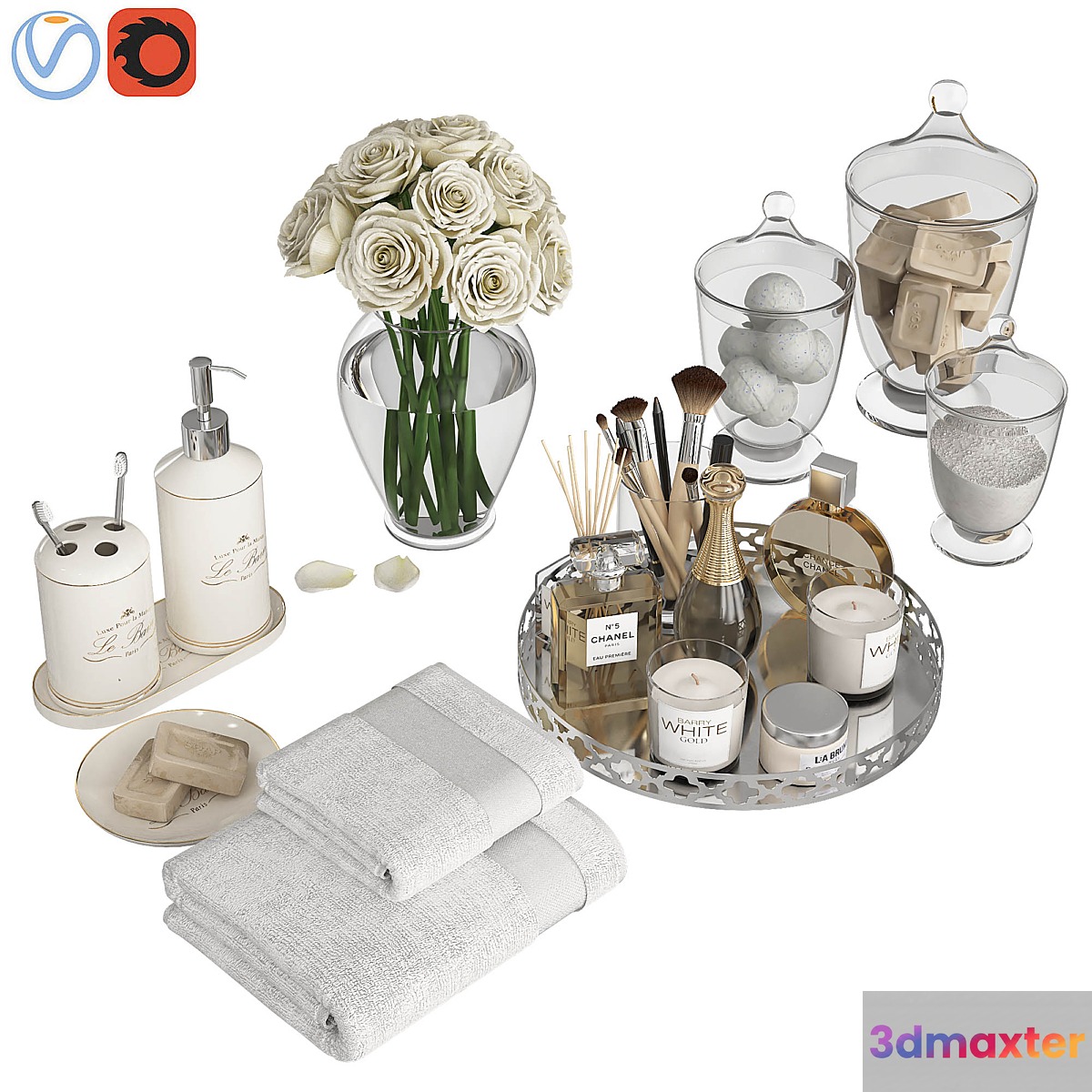 Silver Gold Bathroom Decor