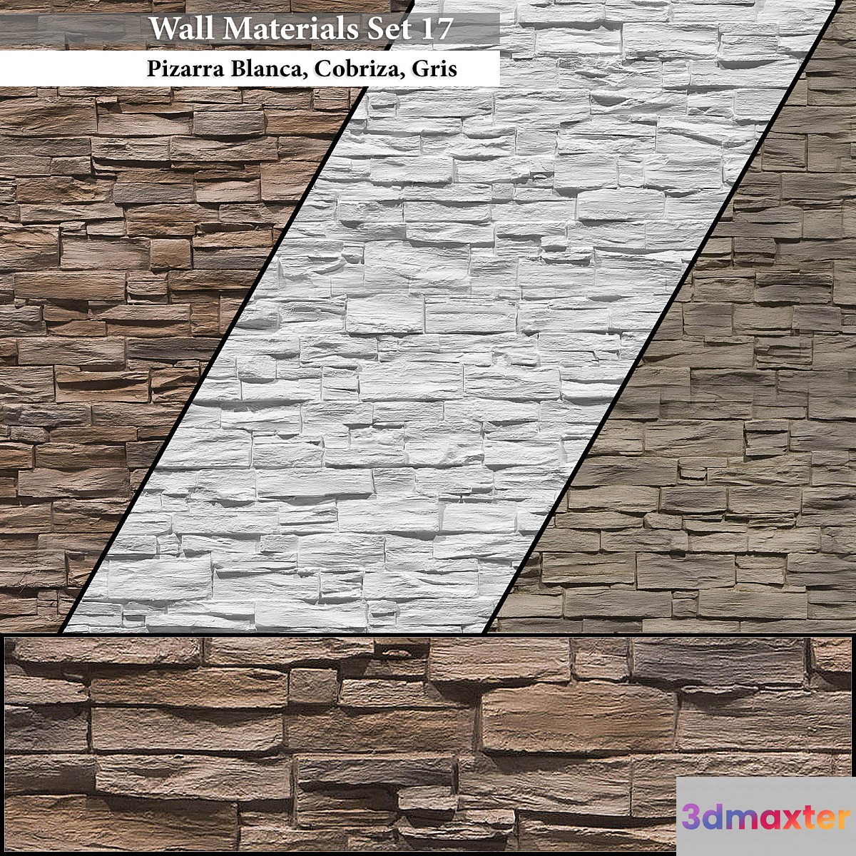 Wall Materials Set 17 3D Max