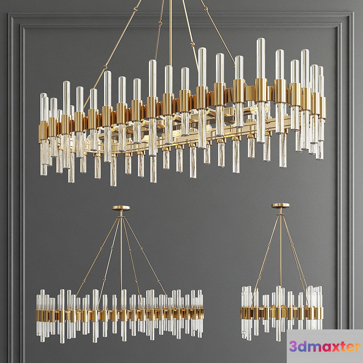 Haskell Chandelier By Arteriors_2 3D Max