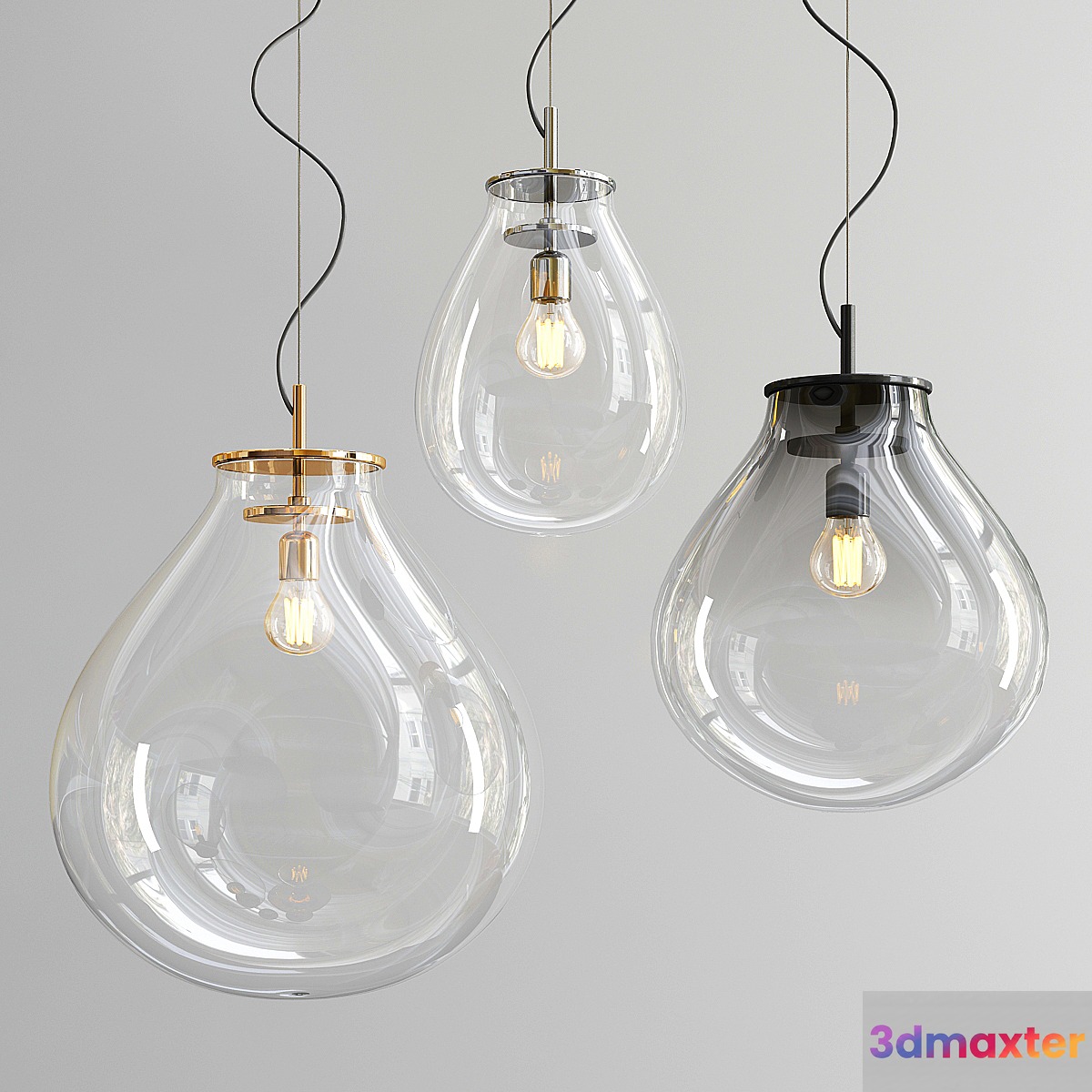 Tim Blown Glass Pendant Lamp by Bomma 3D Max