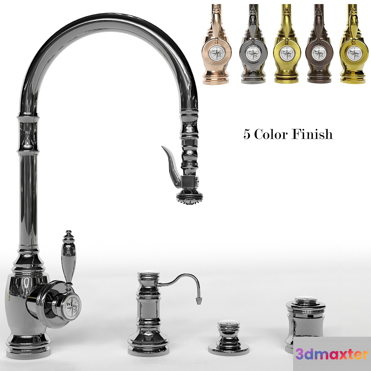 Waterstone Pull-Down Faucet 4PC. SUITE 3D Max