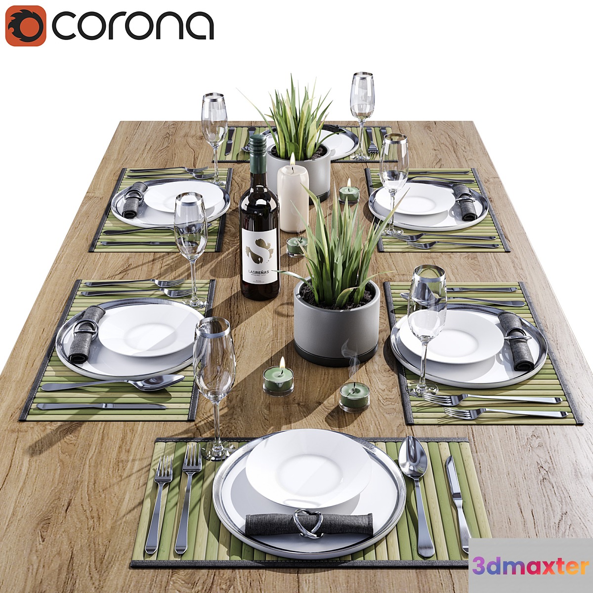 Table setting 3D Max