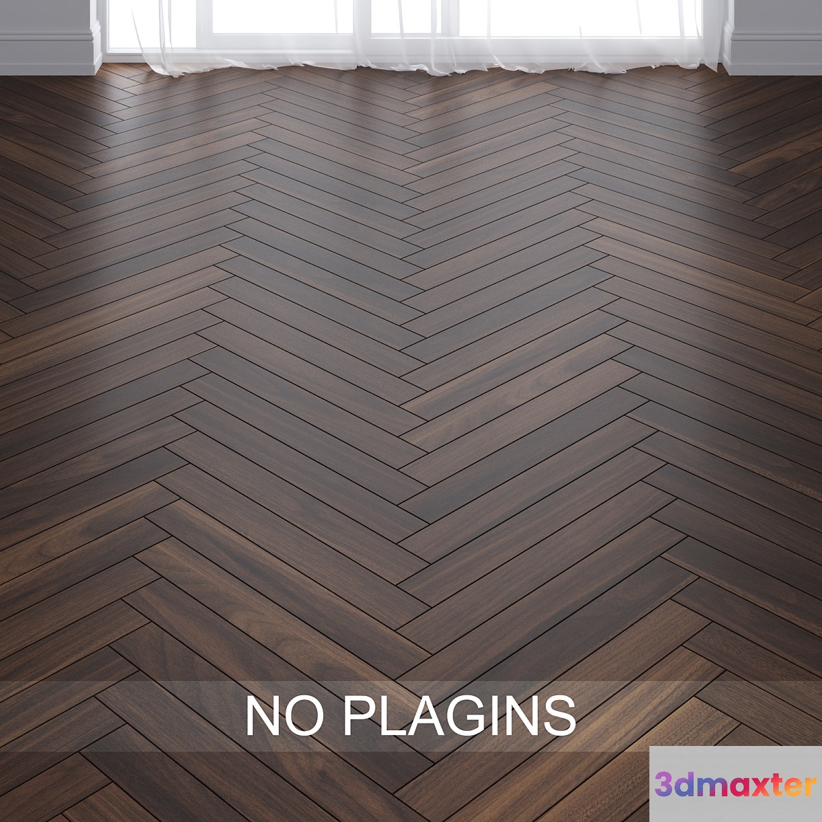 Walnut Wood Parquet Floor vol.007 in 2 types