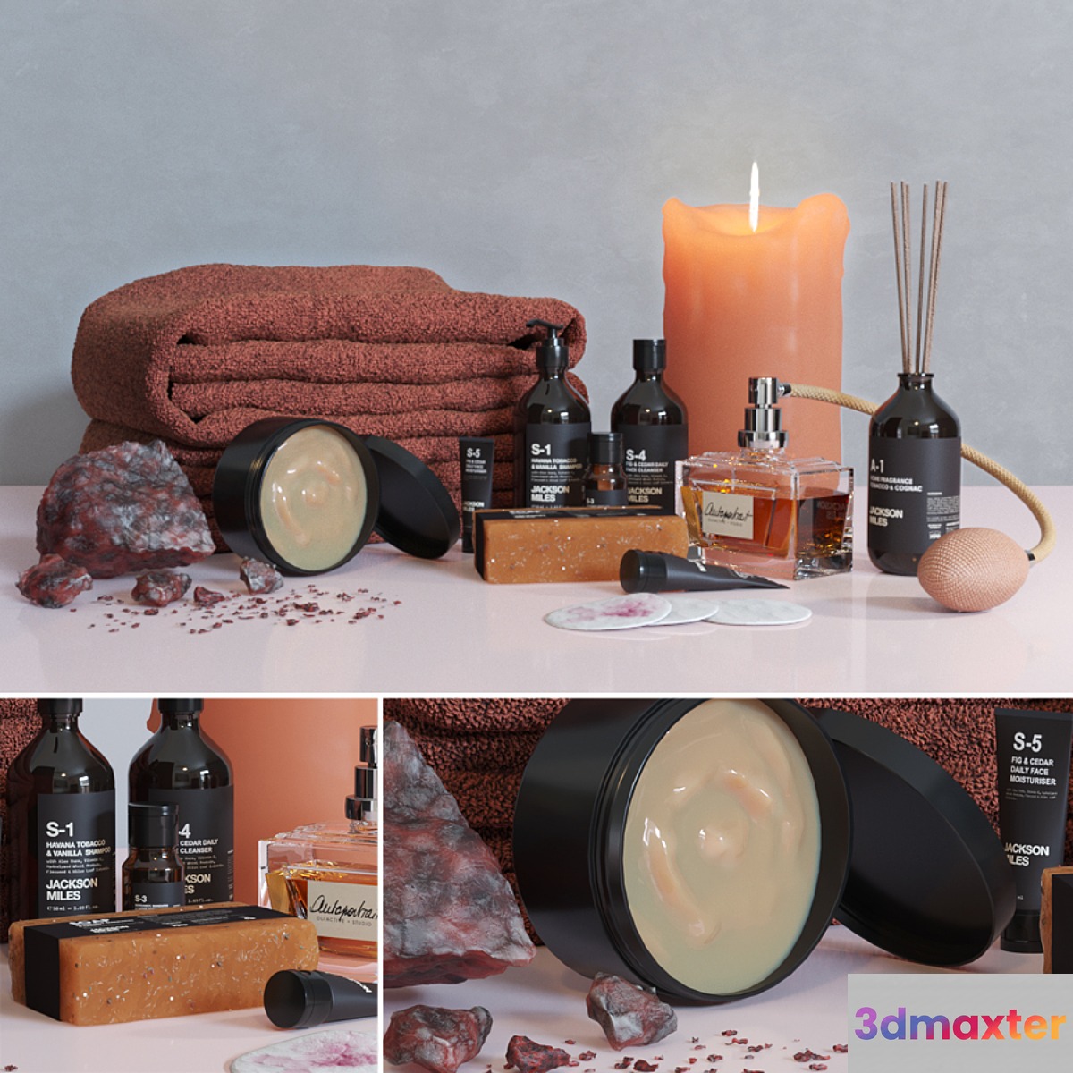 Decorative bathroom set 8 3D Max