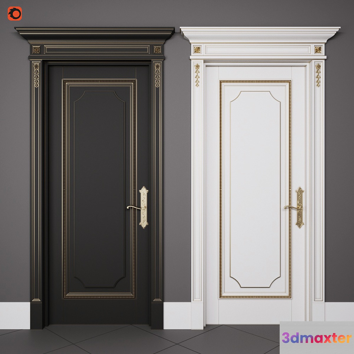 Interroom door 3D Max