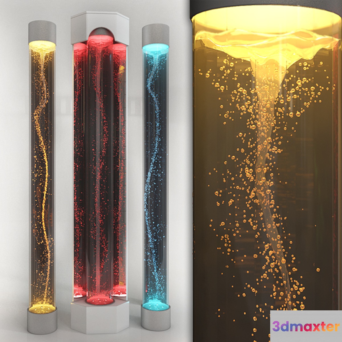 Vortex columns 3D Max