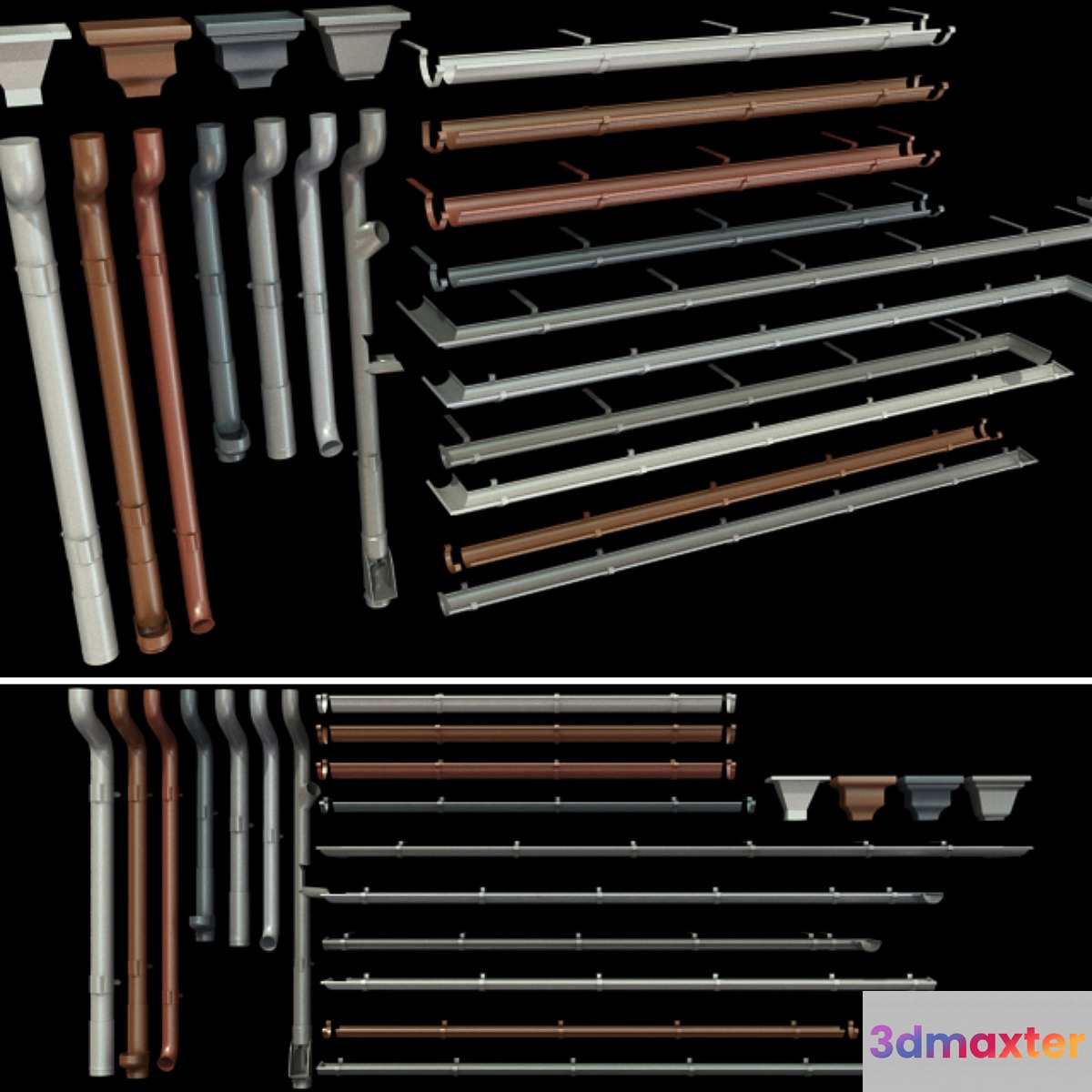 Elements of the drainage system 3D Max