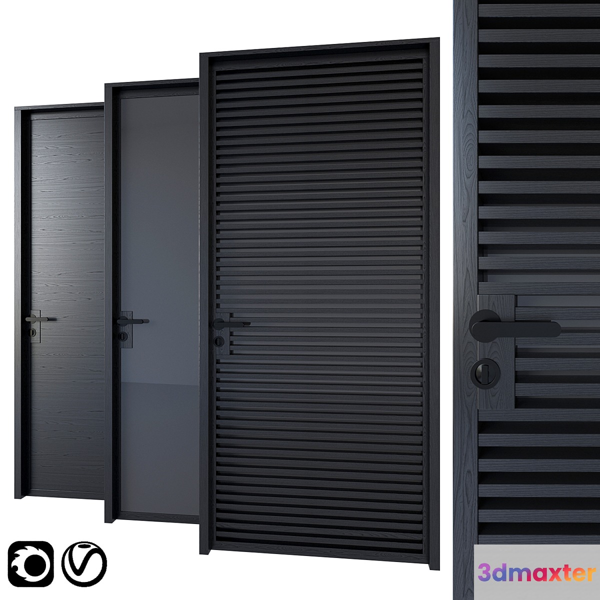 Black modern doors