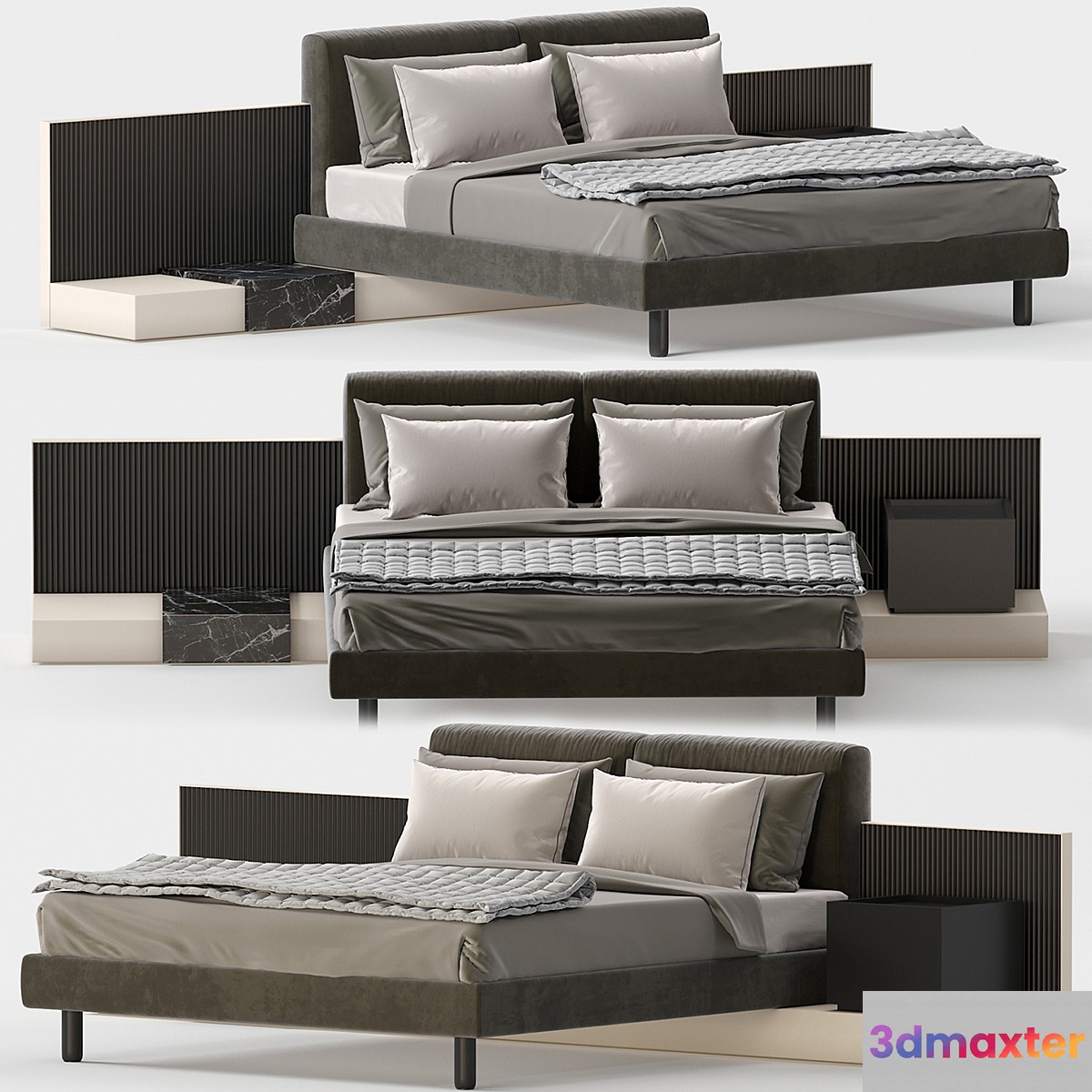 Bed meridiani cliff 3D Max