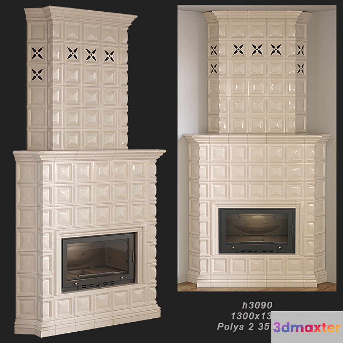 Tiled fireplace 03