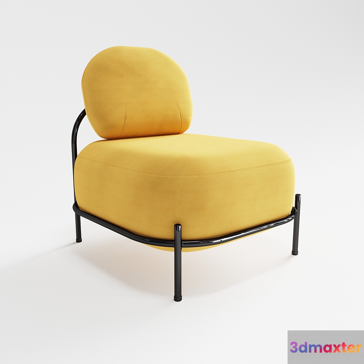 Polly chair yellow 3D Max