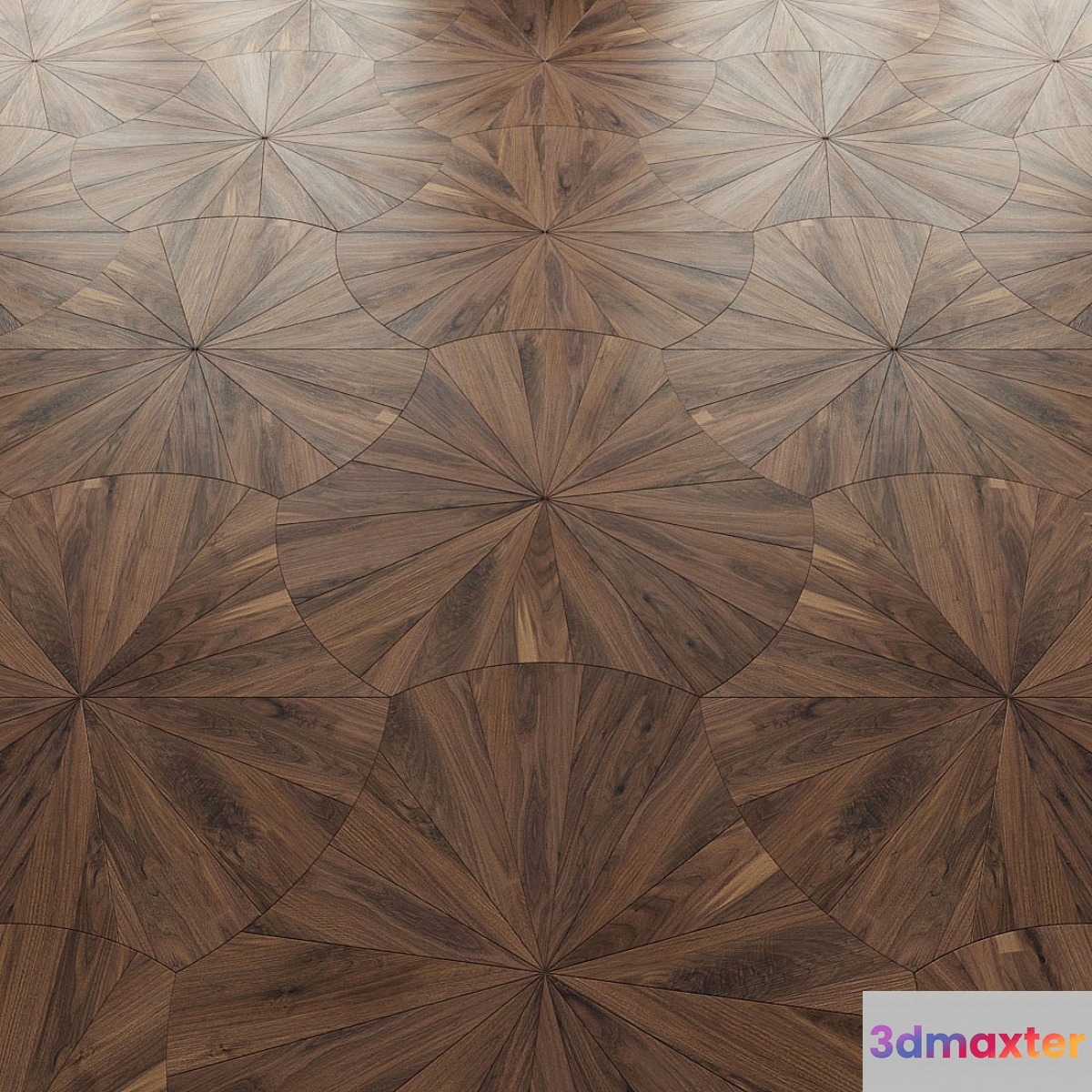 Parquet Foglie d'Oro Ventaglio 3D Max
