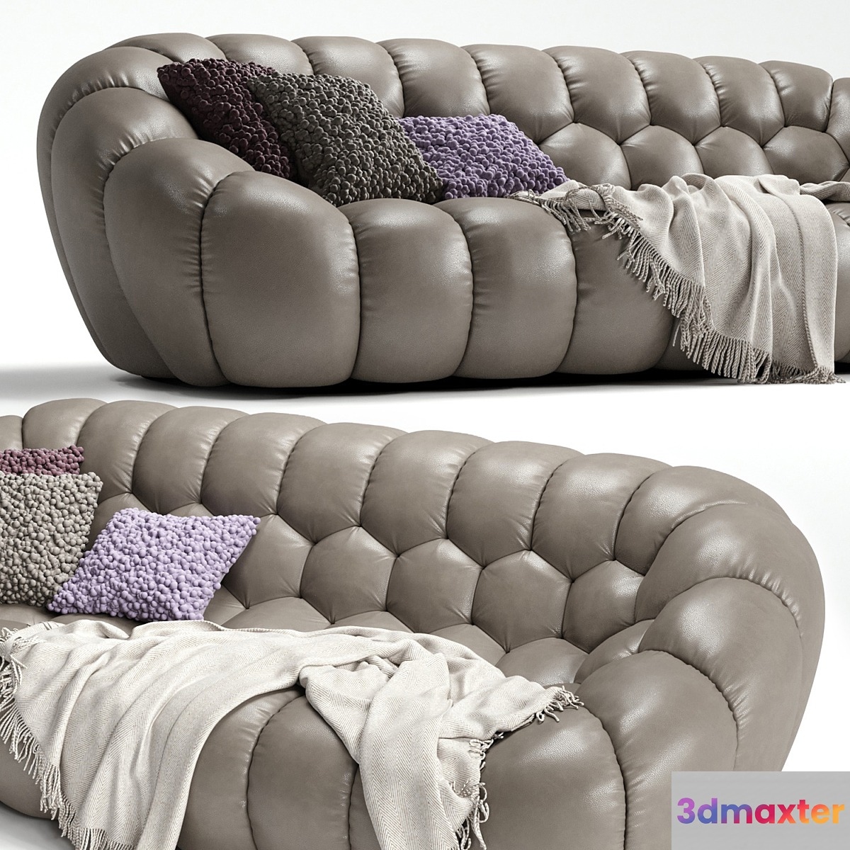 Bubble Cuir Sofa 4 seats Roche Bobois 3D Max