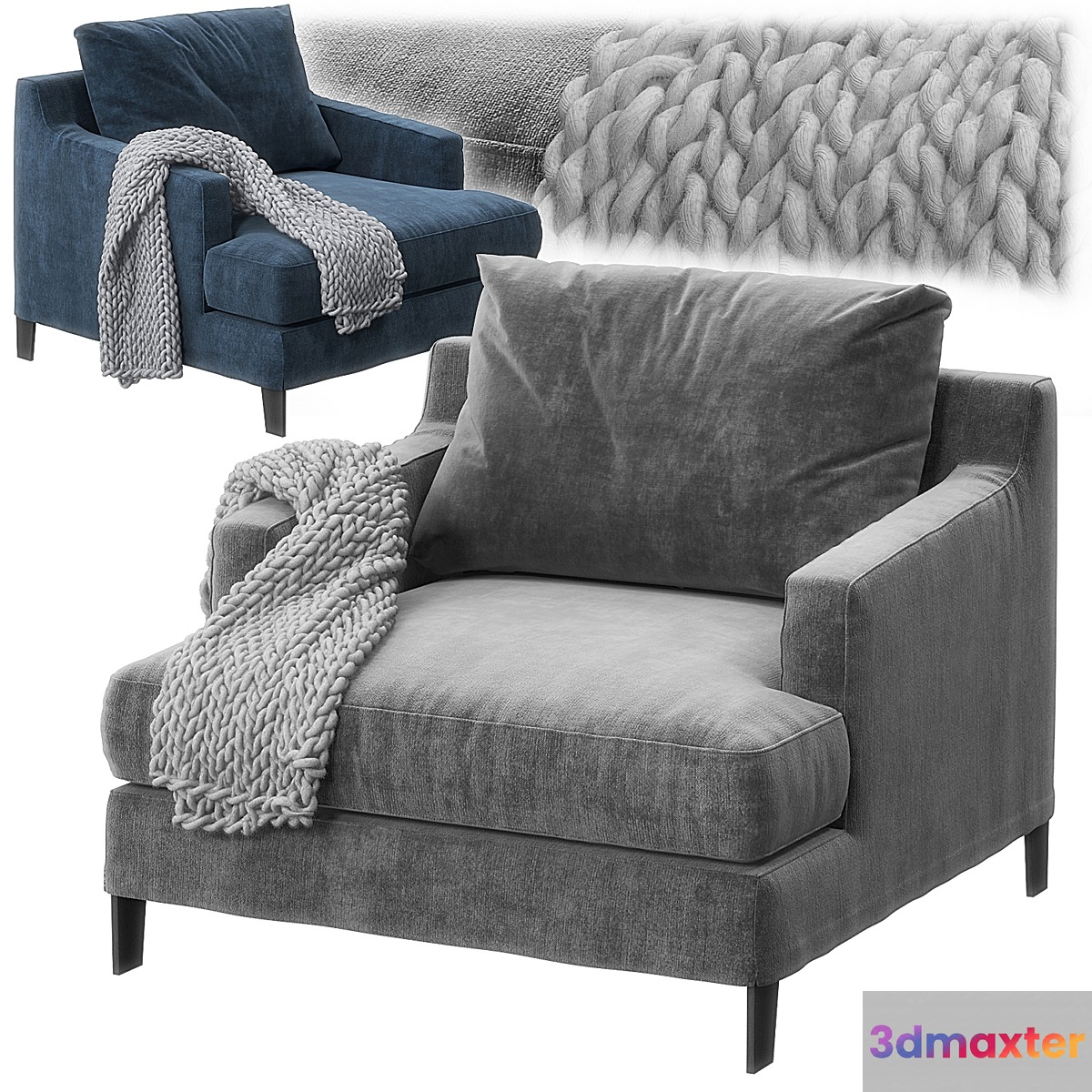 Bellport armchair by Poliform