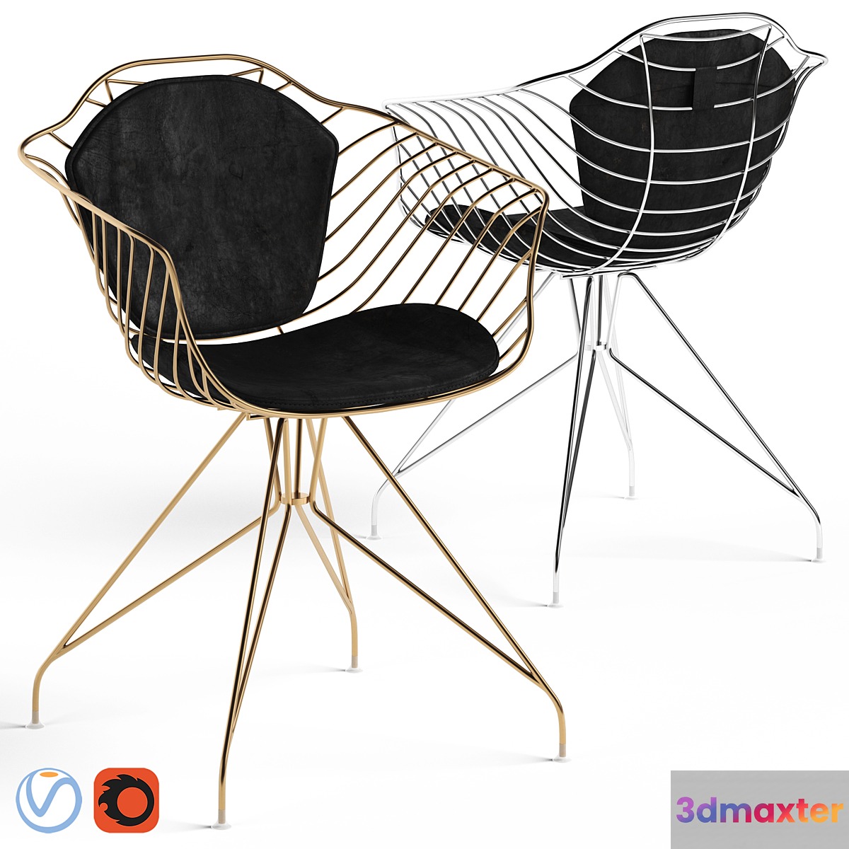 Cult Living Moda Wire Metal Chair 3D Max