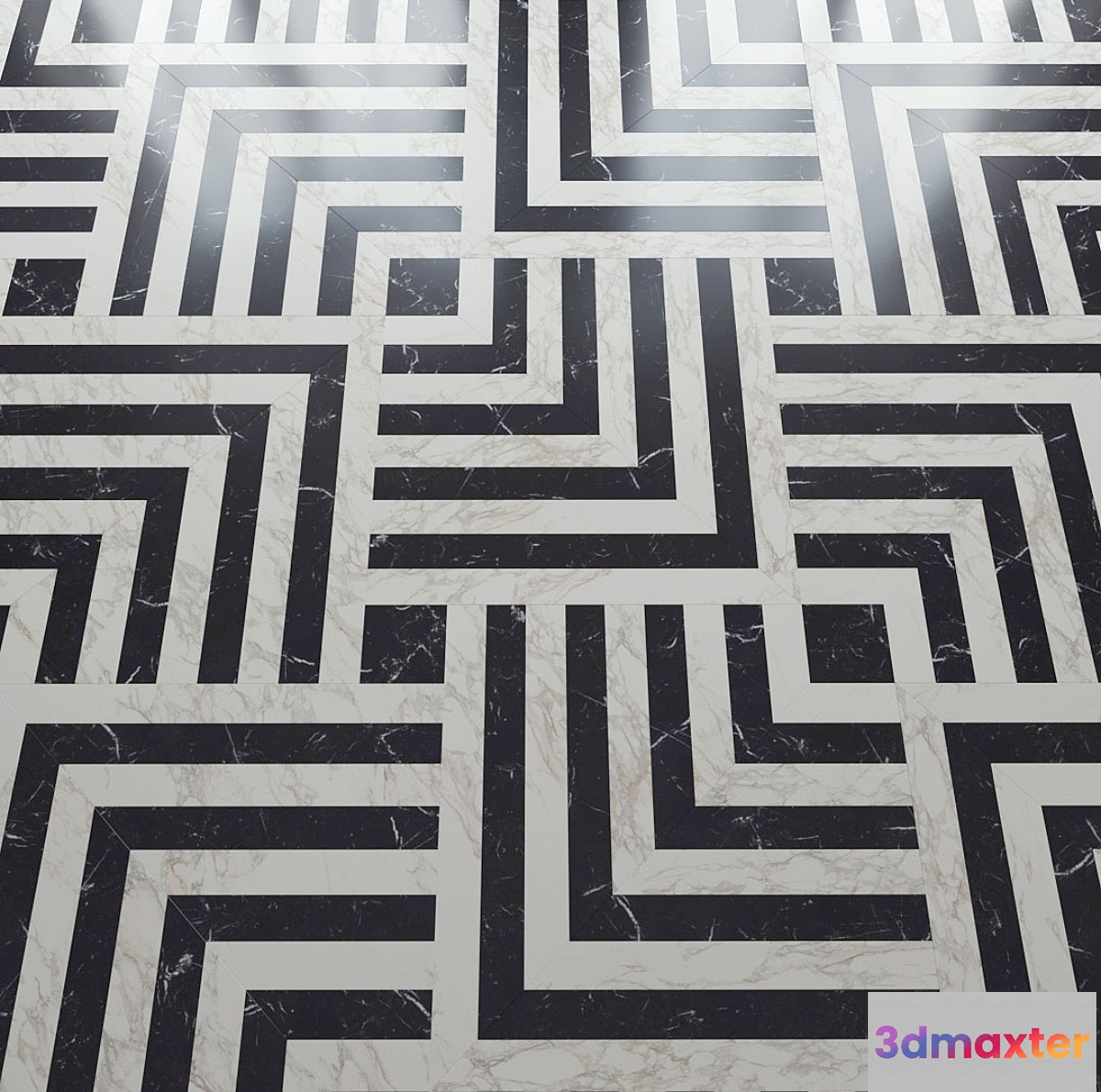 Marble tile and decor from madique 3D Max