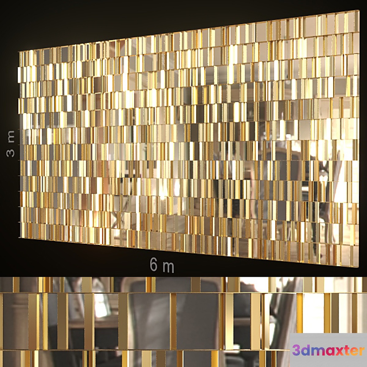 Decorative wall 188. 3D Max