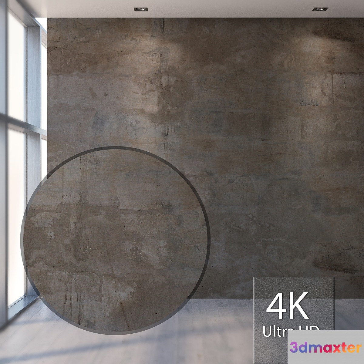 Concrete wall 789 3D Max