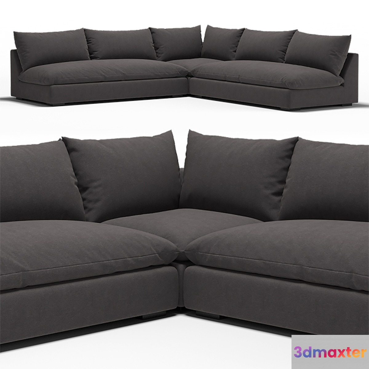 Winda modern classic charcoal 3D Max