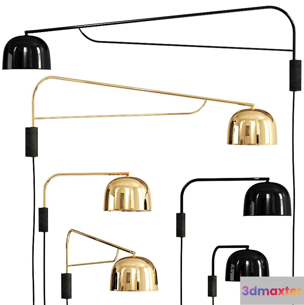 Normann Copenhagen Grant Wall Lamp set 3D Max