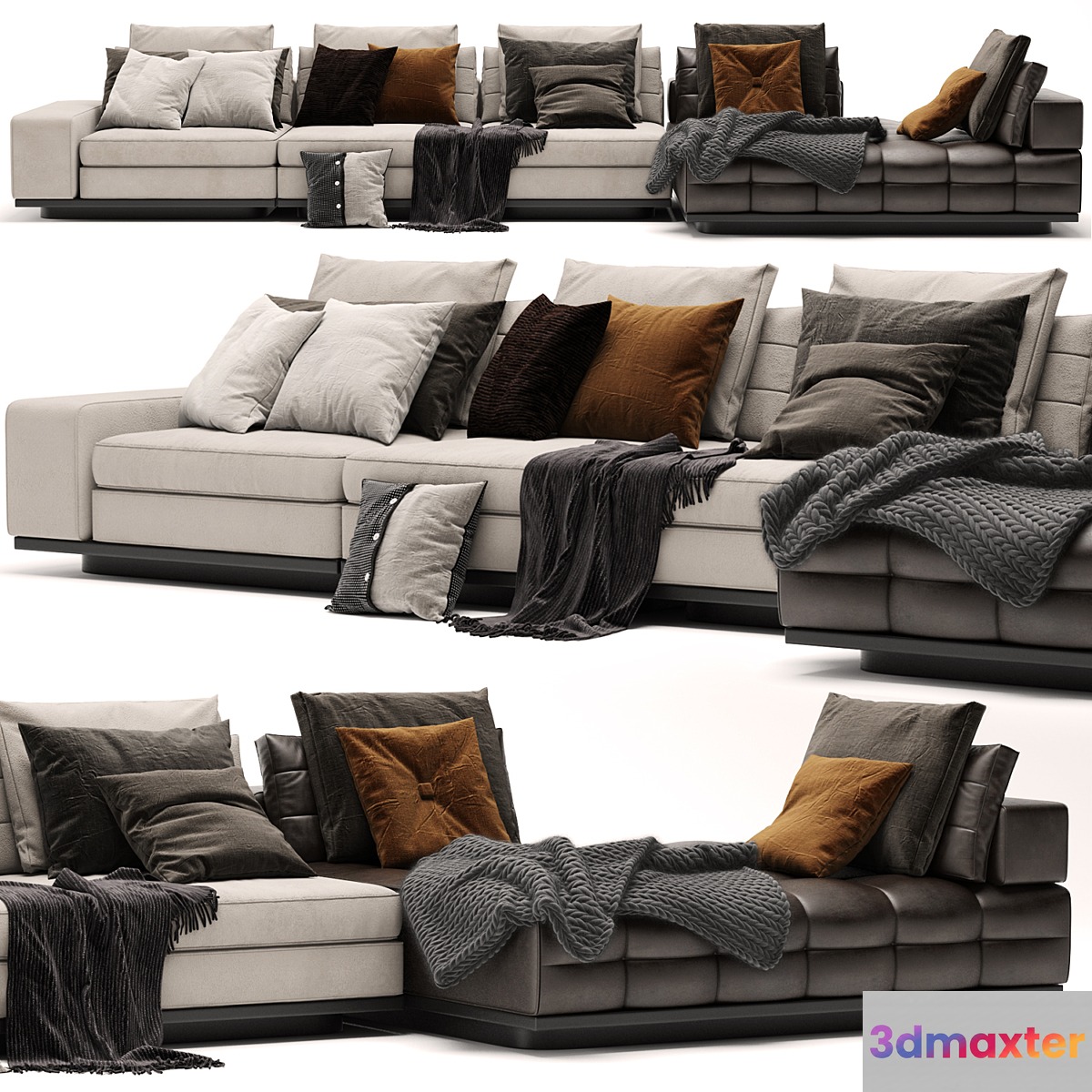 Minotti Lawrence Sofa 3D Max