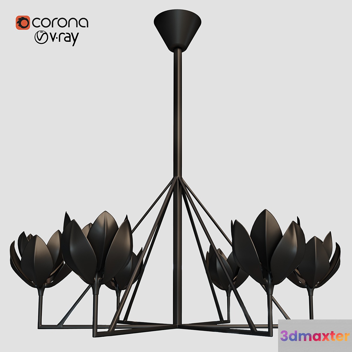 FLORA CHANDELIER BLACK - No.4 FLORA CHANDELIER BLACK - No.4