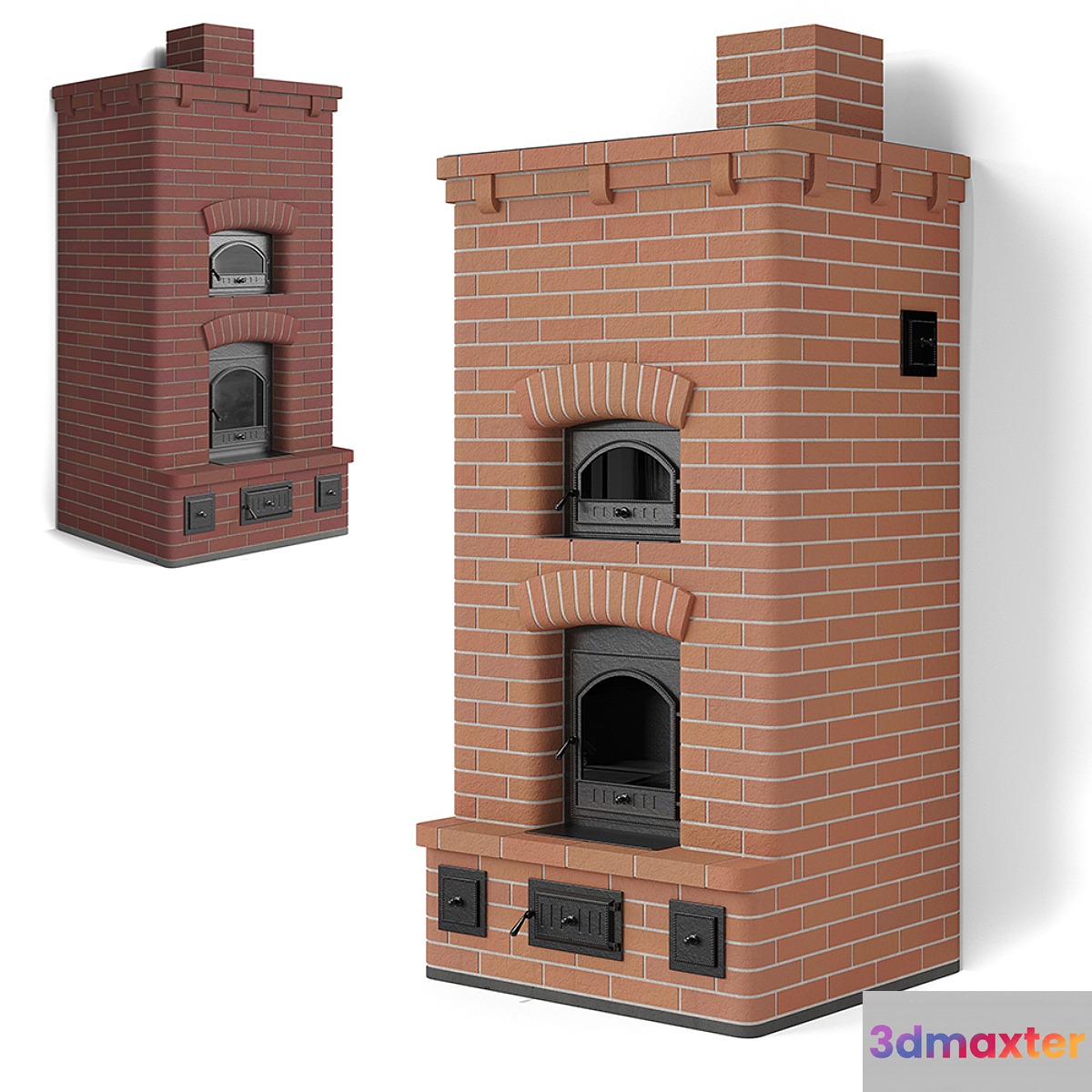 Stove brick stove with a bread chamber - No.2