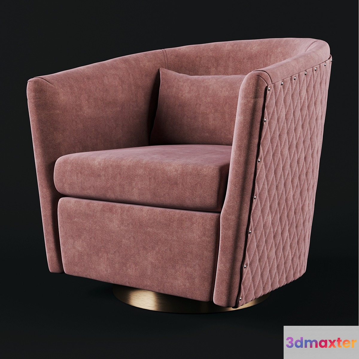 Clara Swivel Barrel Chair 3D Max