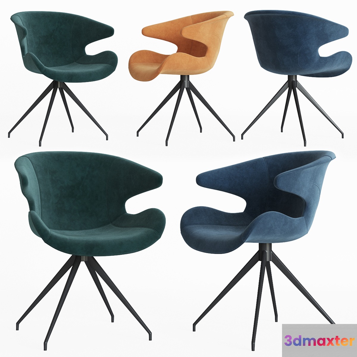 Mia Dining Armchair Zuiver 3D Max