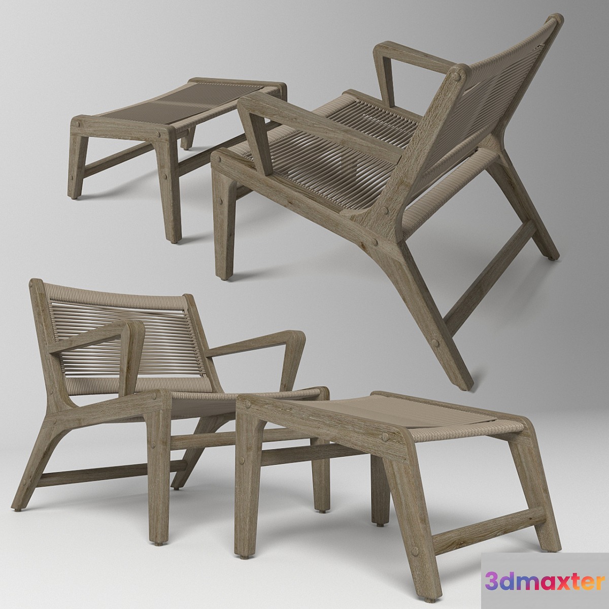 Basso chair with footrest. La Forma (Julia Grup) 3D Max