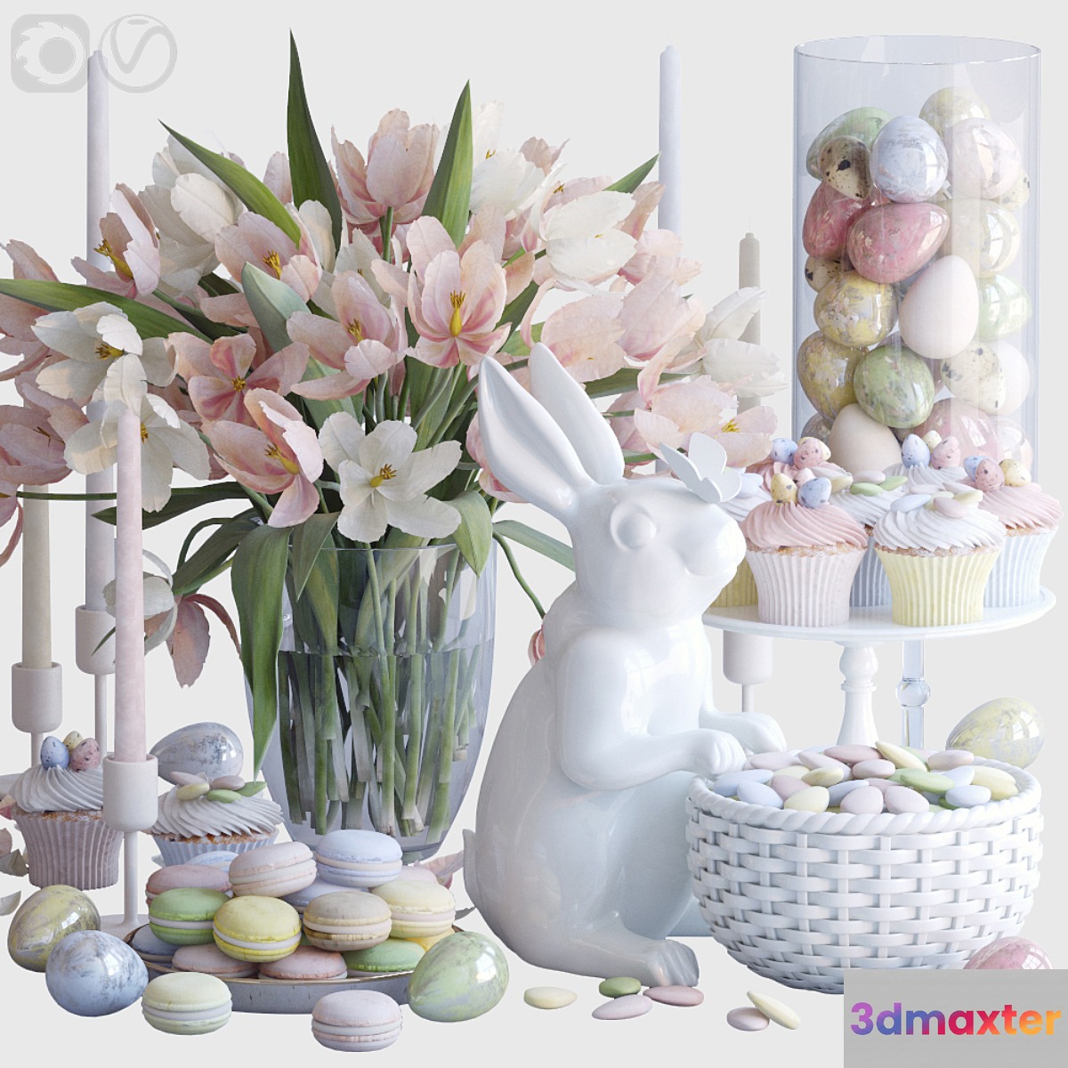 Easter set 3D Max