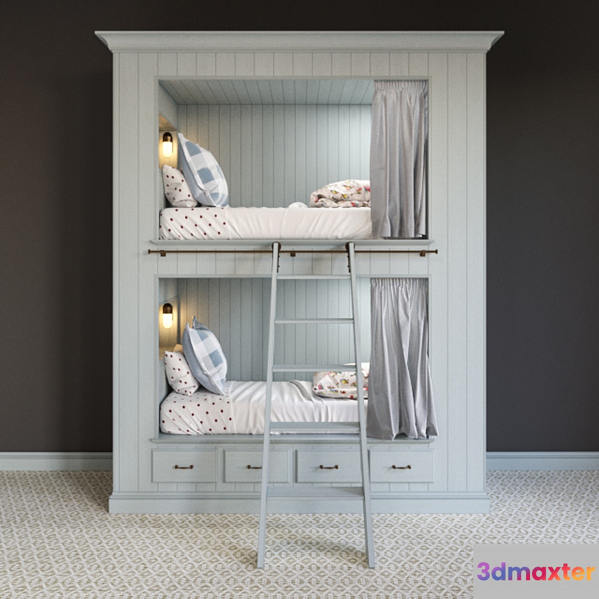 Bunk bed 3D Max