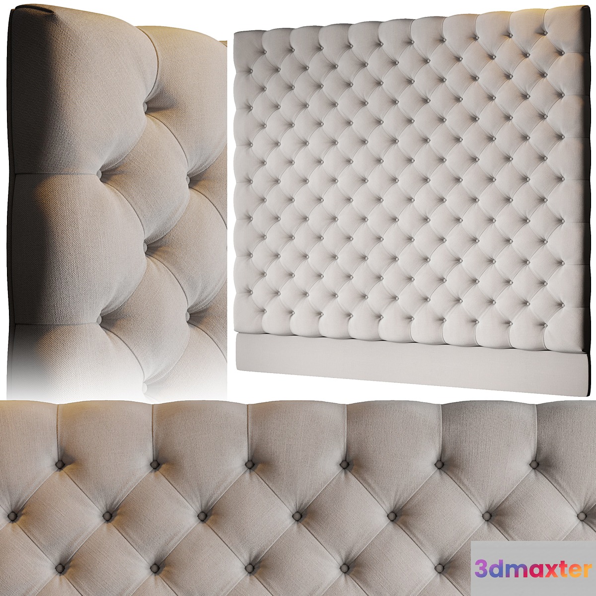 A Minimoon Cliveden Upholstered Headboard 3D Max