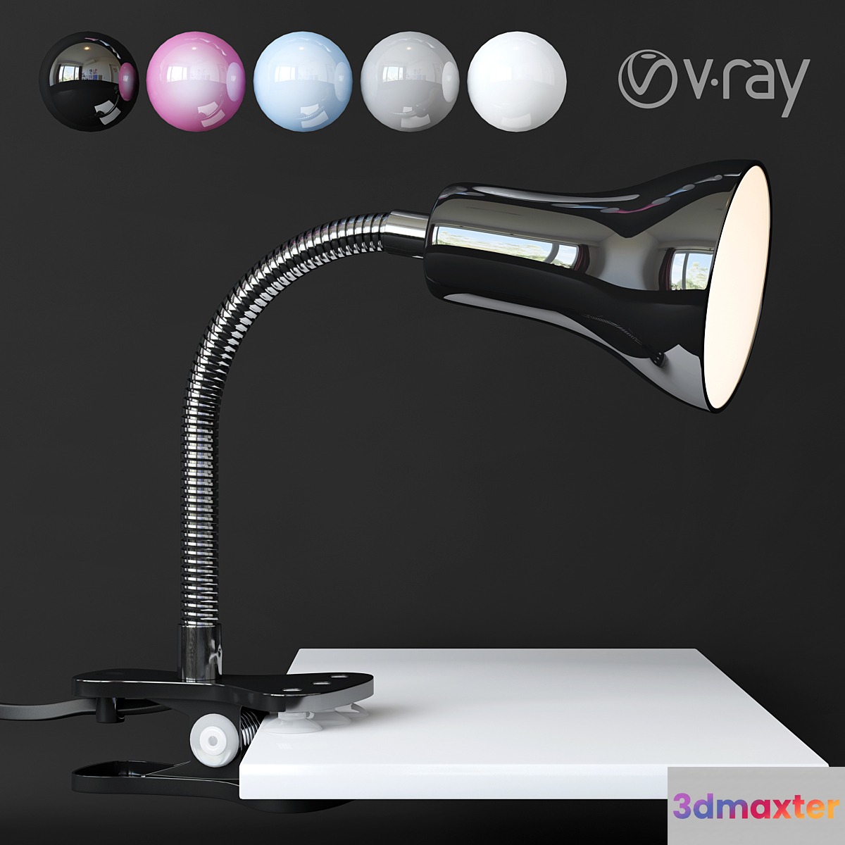 Salta Clip Desk Lamp - No.2 3D Max
