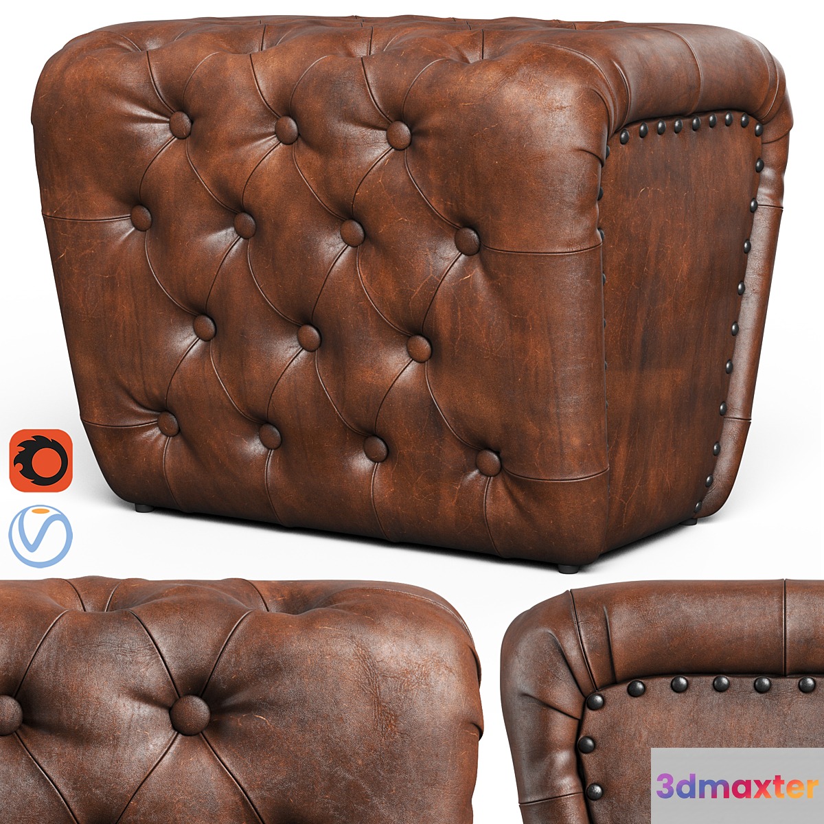 Loftdesigne pouf 3741 3D Max