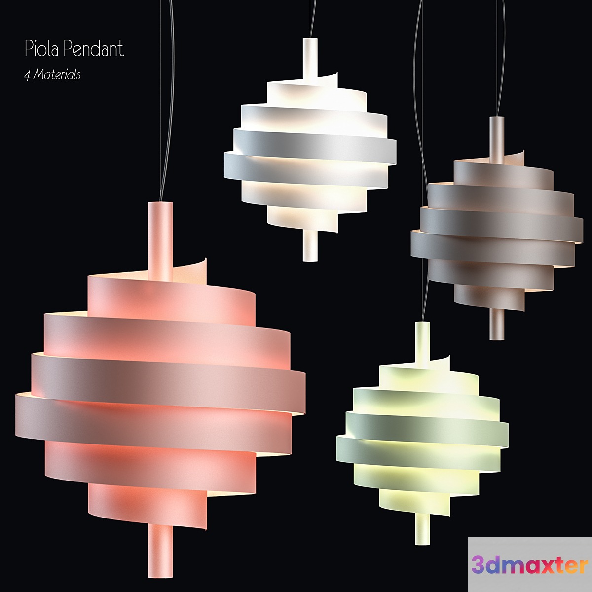 Piola pendant 3D Max