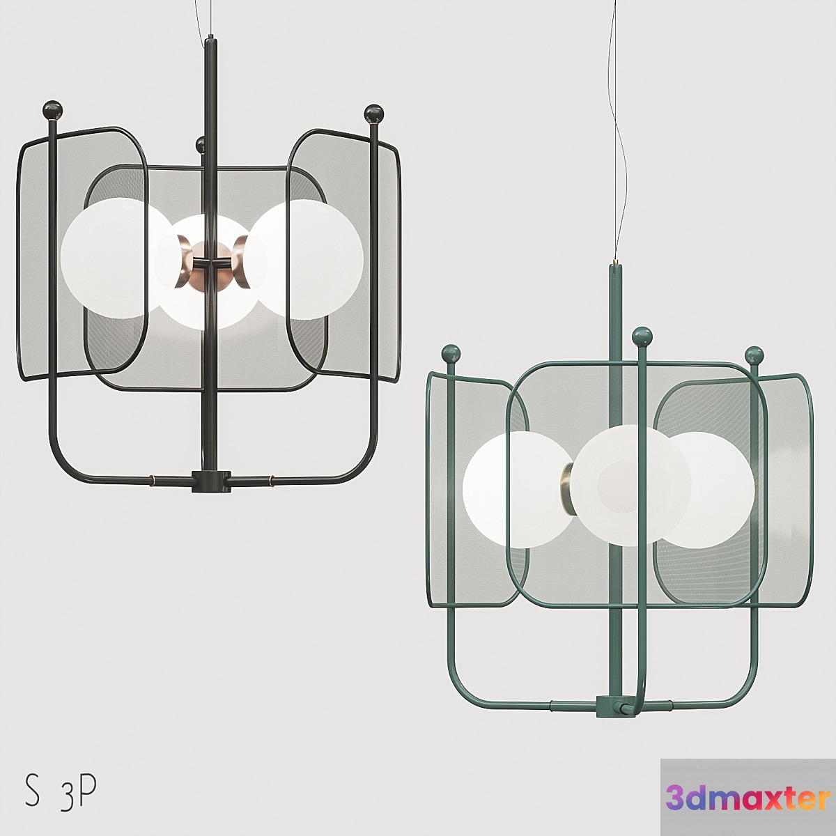 Masiero Papilio S 3 P Chandelier 3D Max