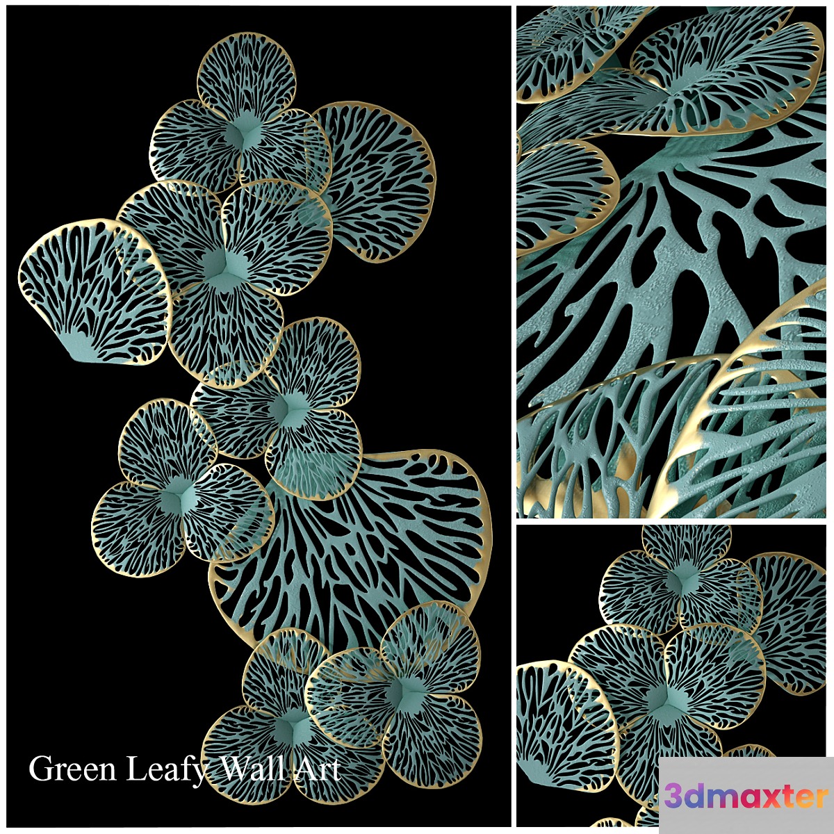 Green Leafy Wall Art 3D Max