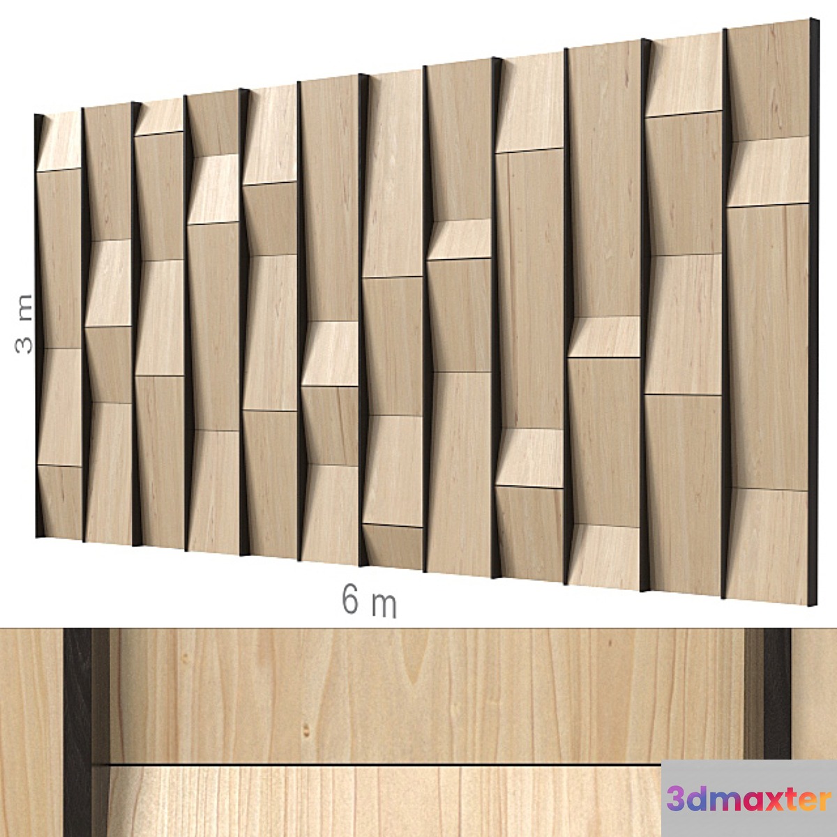 Decorative wall 193. 3D Max