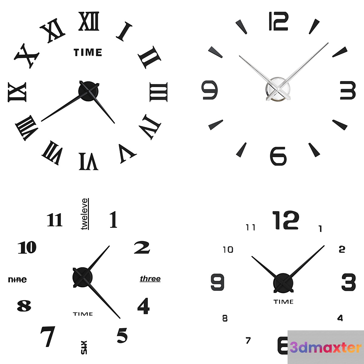 Large Wall Clock 3D Max