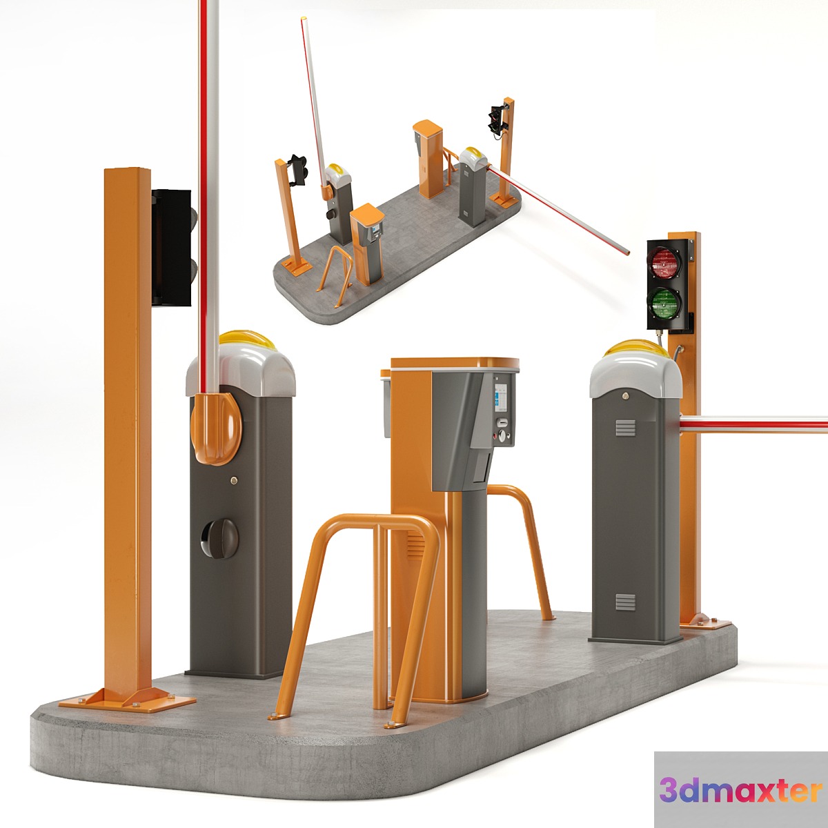 Checkpoint Barrier 3D Max