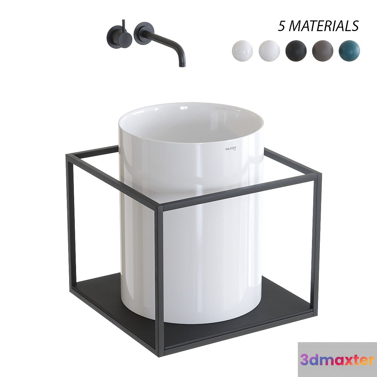 GALASSIA Core Countertop Ceramic Washbasin Set 2 - No.2