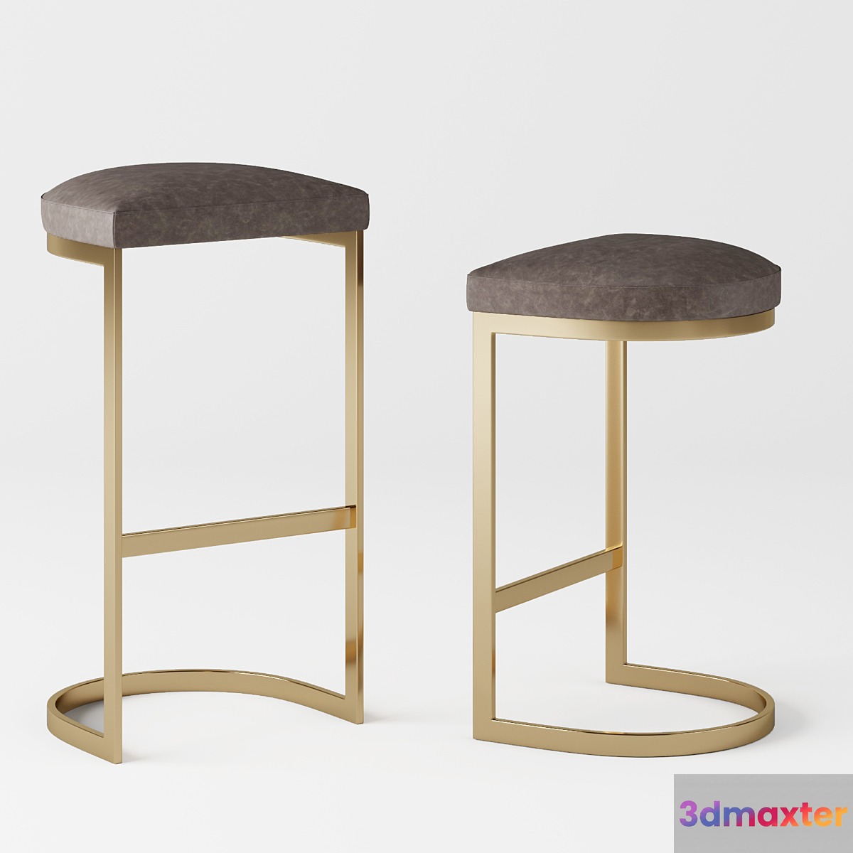 1960S Rome Backless Stool 3D Max