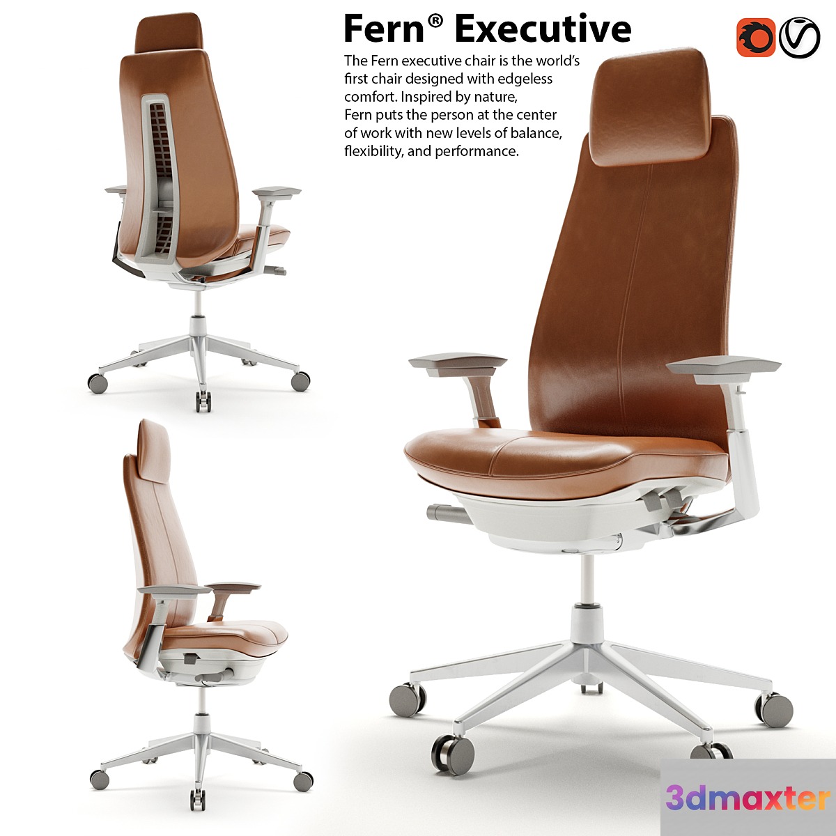 Haworth Fern Executive armchair 3D Max