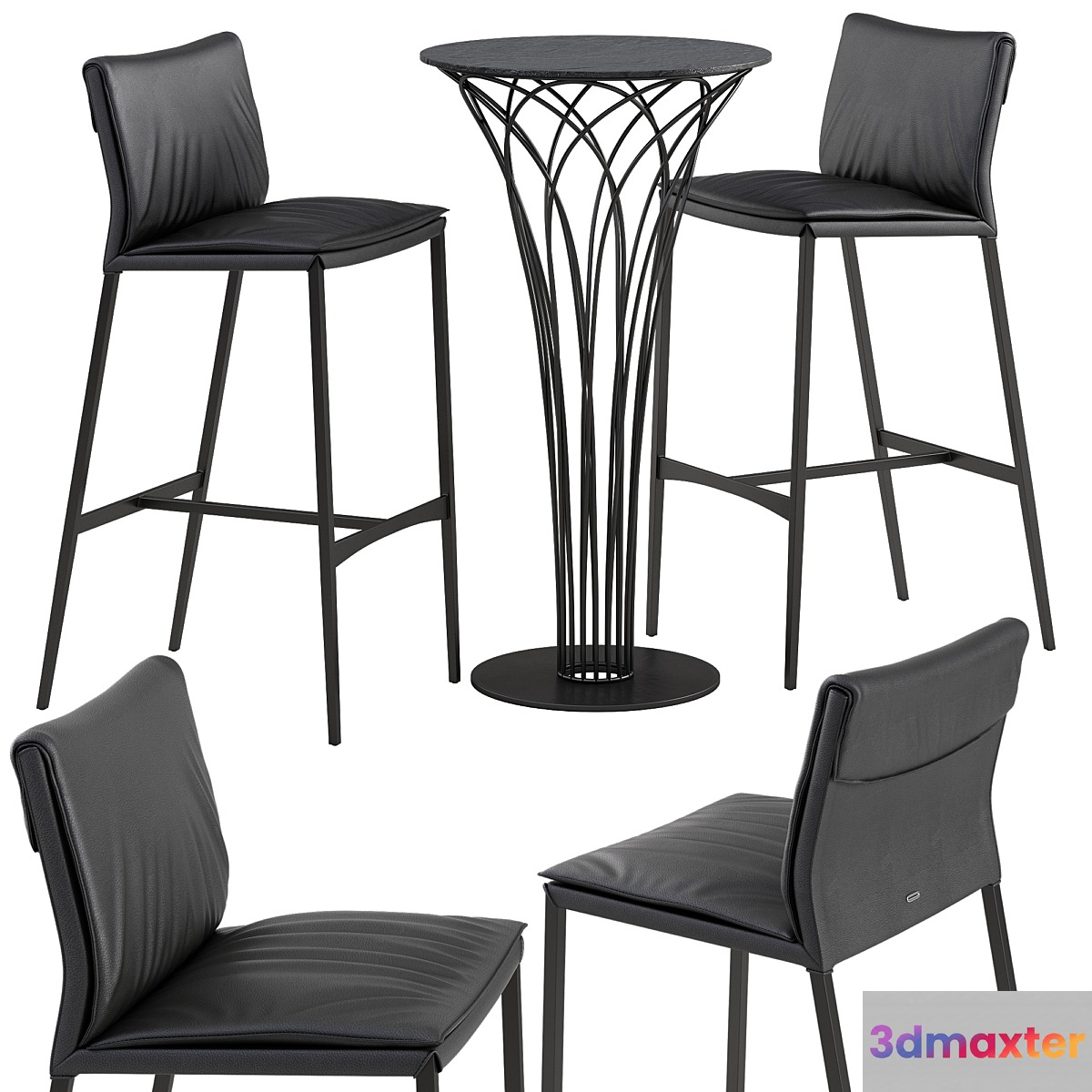 Cattelan italia Isabel barstool Nido table set - No.2
