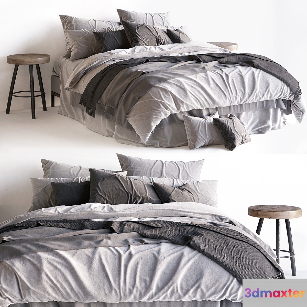 Bed _ Scandinavian 2 3D Max