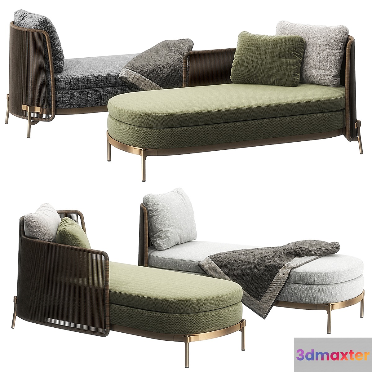 Tape Outdoor daybed by Minotti - No.5