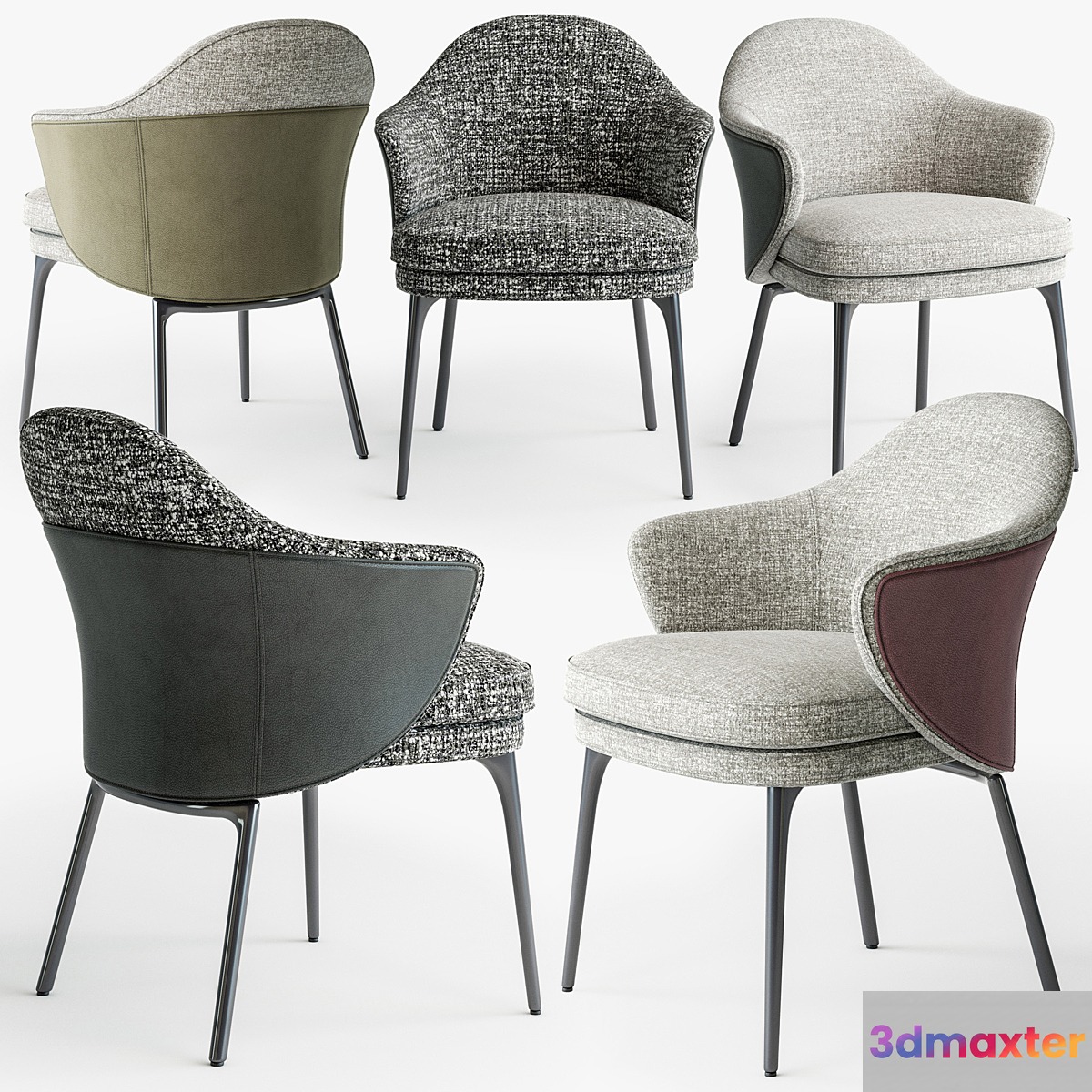 Minotti Angie dining armchair 3D Max