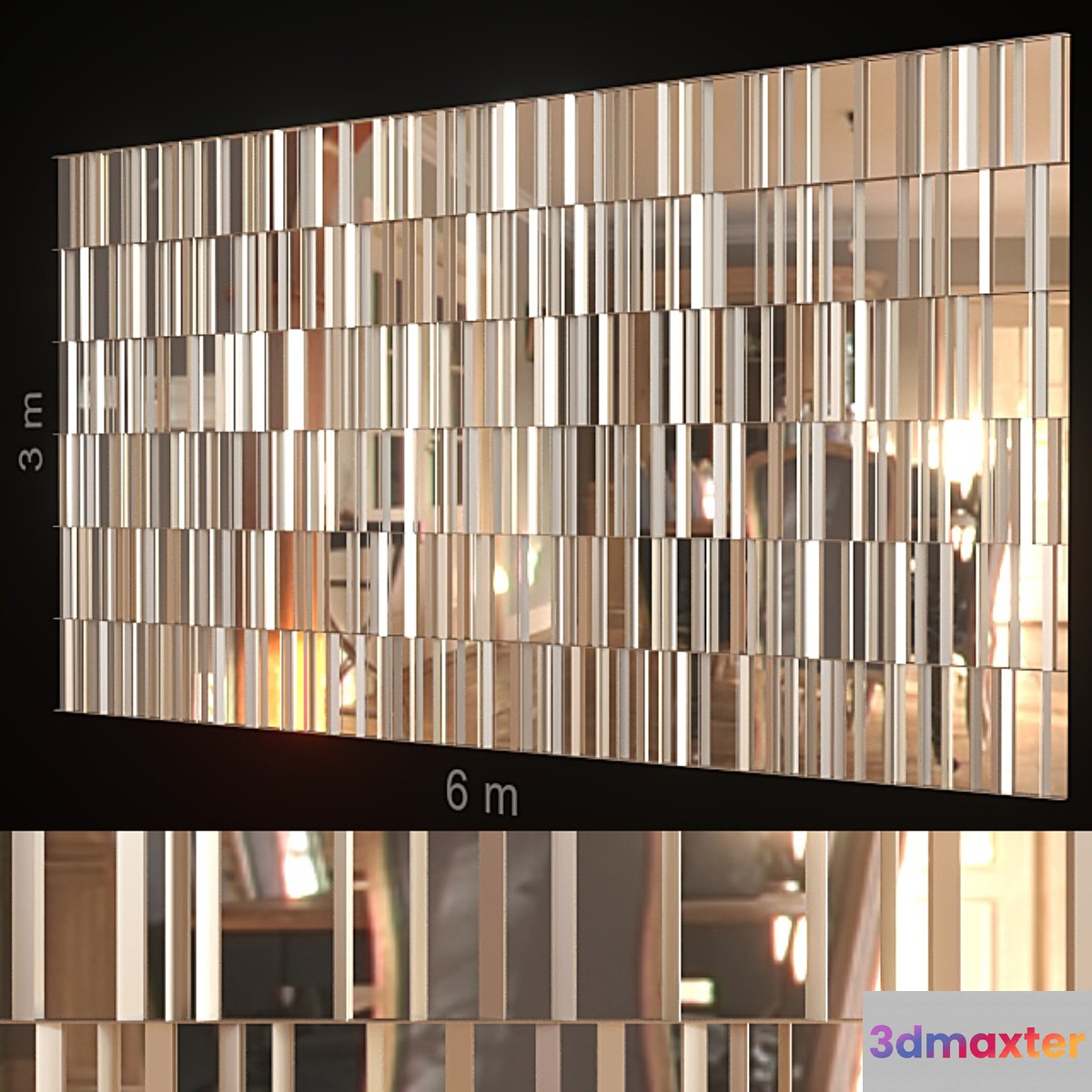 Decorative wall 195. 3D Max